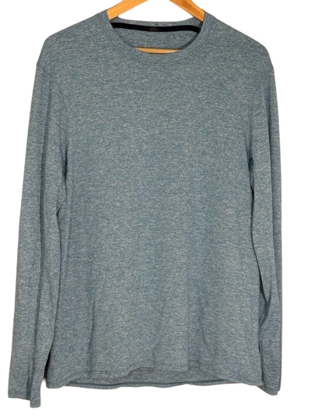 Lululemon Long Sleeve Heathered Blue Men's Shirt SzMed/Lg